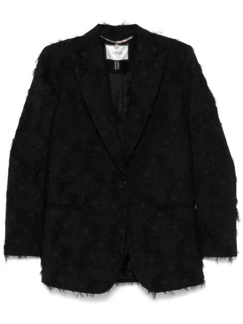 floral-jacquard blazer by NISSA