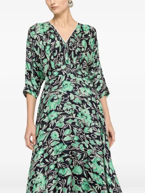 floral-print V-neck midi dress by NISSA