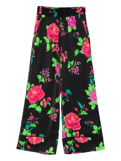 floral-print elastic-waist trousers by NISSA
