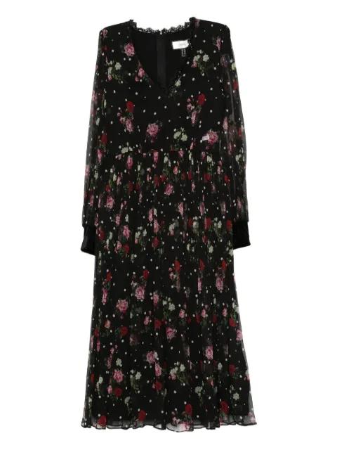 floral-print pleated mini dress by NISSA