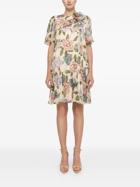 floral-print ruffled mini dress by NISSA