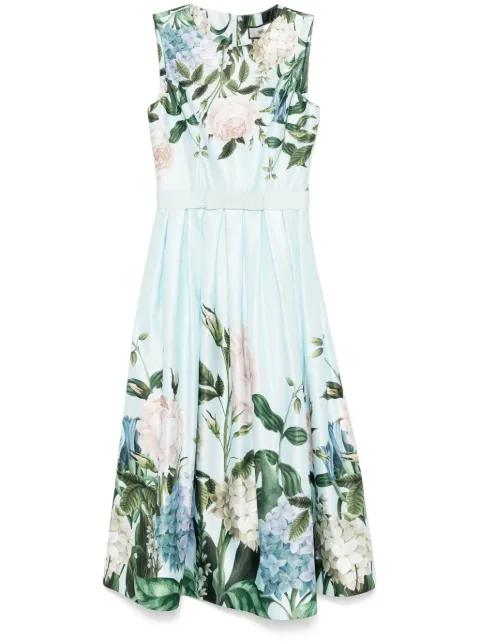 floral-print taffeta midi dress by NISSA