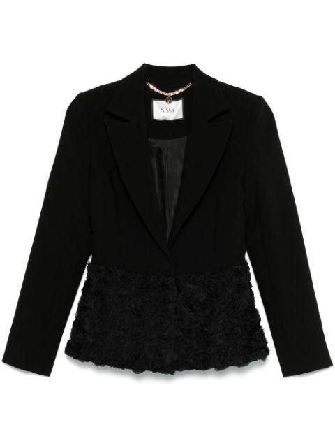 flower-appliqué blazer by NISSA