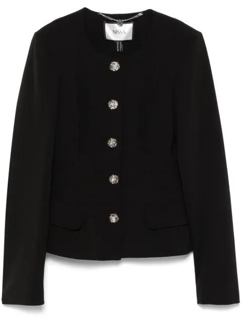flower-button jacket by NISSA
