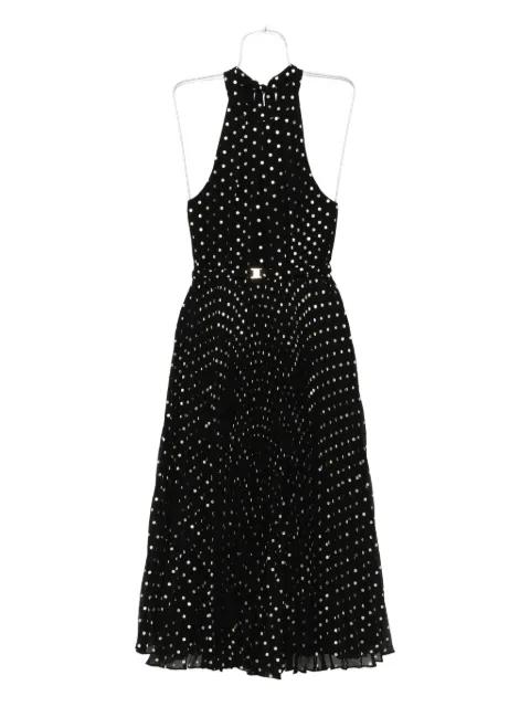 halterneck pleated midi dress by NISSA