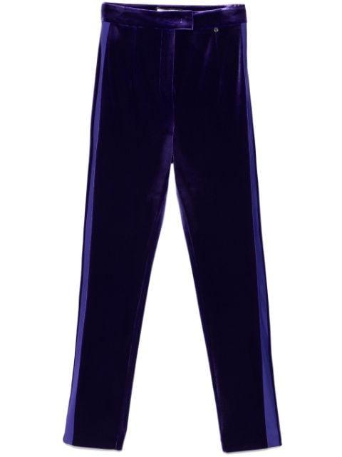 high-waisted velvet trousers by NISSA
