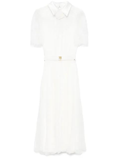 lace-detailed silk midi dress by NISSA