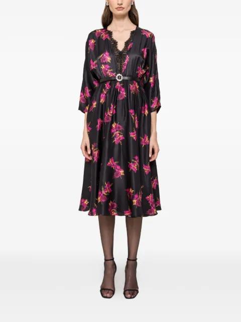 lace floral-print midi dress by NISSA