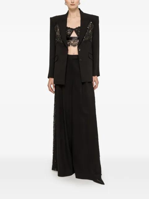 lace-insert sequin-embellished blazer by NISSA