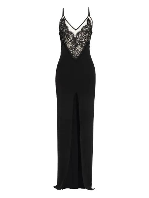 lace-panel maxi dress by NISSA