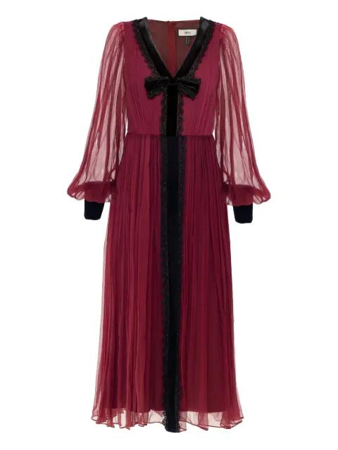 lace-trim midi dress by NISSA
