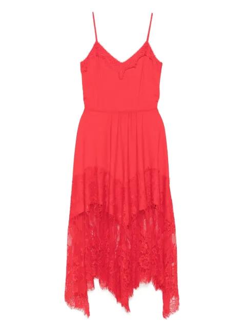 lace-trim midi dress by NISSA