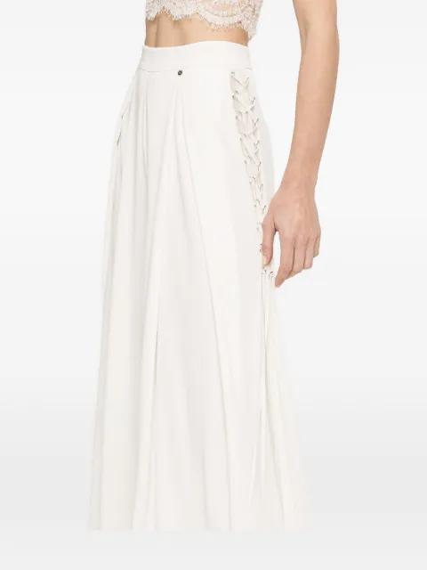lace-up palazzo pants by NISSA