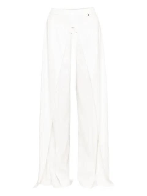 layered wide-leg trousers by NISSA