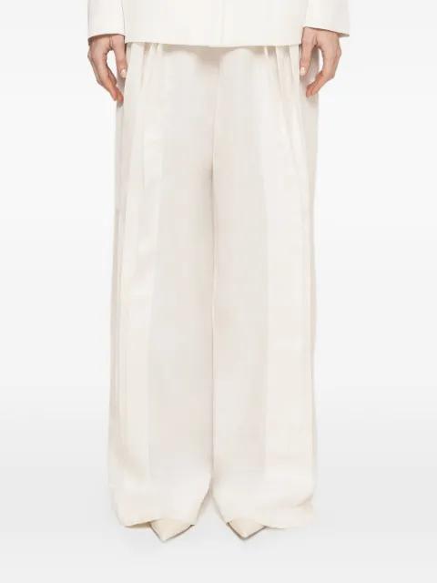 mid-rise linen trousers by NISSA