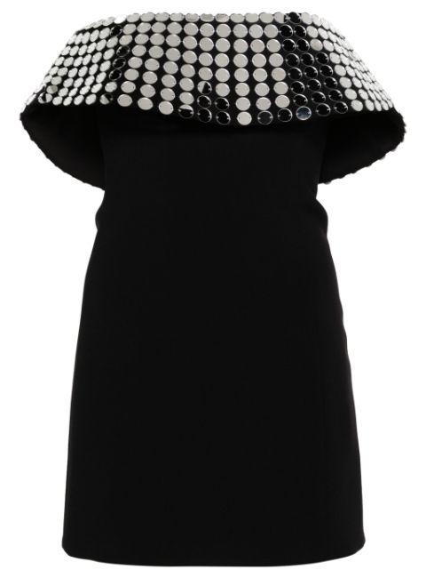 mirror-embellished bodycon minidress by NISSA