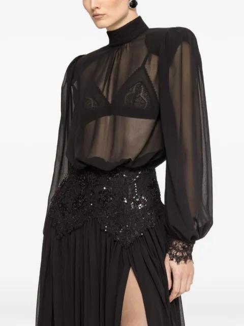 mock-neck embellished dress by NISSA
