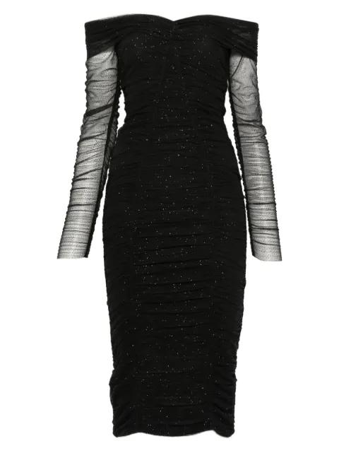 off-shoulder sequin-embellished mini dress by NISSA
