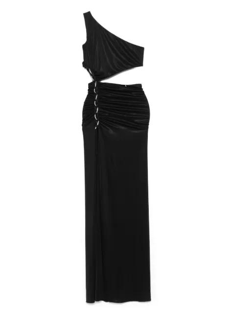 open-back ruched maxi dress by NISSA