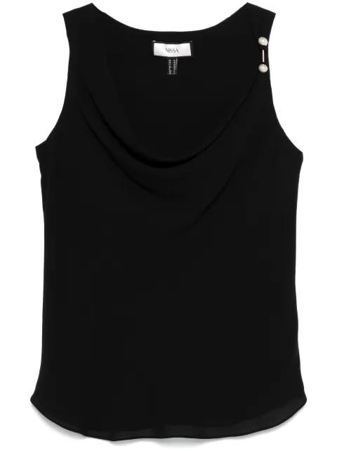 piercing-detail blouse by NISSA