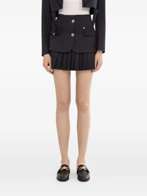 pinstripe-pattern pleated skirt by NISSA