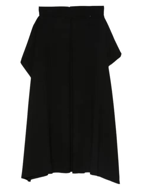 pleated asymmetric midi skirt by NISSA