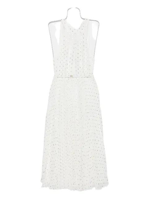 pleated polka-dot midi dress by NISSA