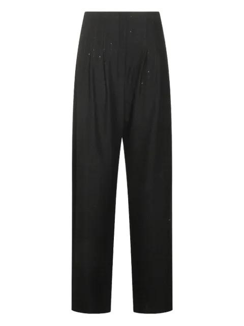 pleated sequin-detailed trousers by NISSA