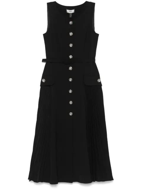 plissé-details midi dress by NISSA