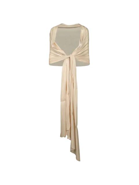 plissé-effect metallic scarf by NISSA
