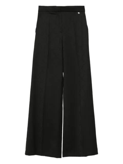 pressed-pleat geometric-pattern trousers by NISSA