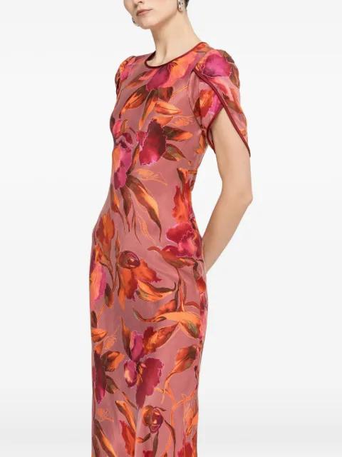 printed cupro midi dress by NISSA