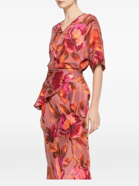 printed midi skirt by NISSA