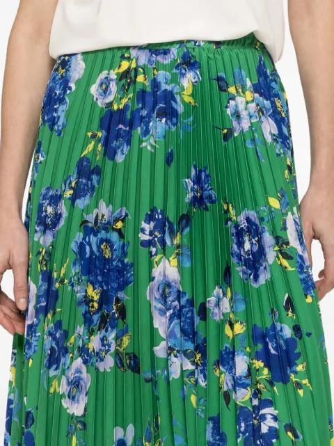 printed pleated midi skirt by NISSA