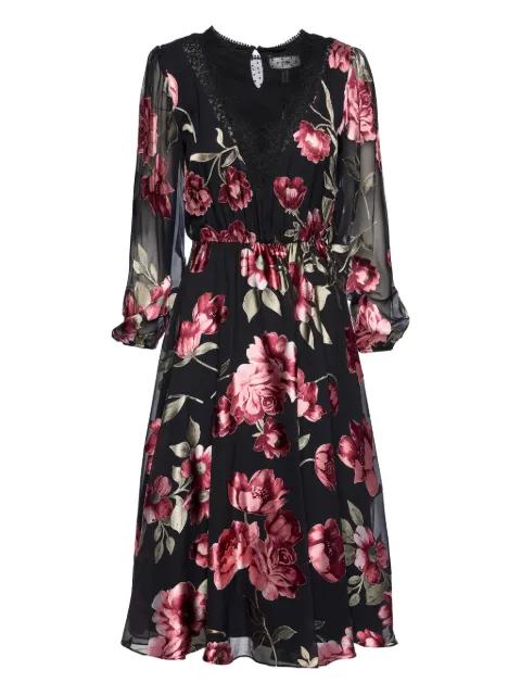 printed satin midi dress by NISSA