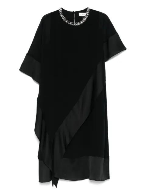 rhinestone-collar dress by NISSA