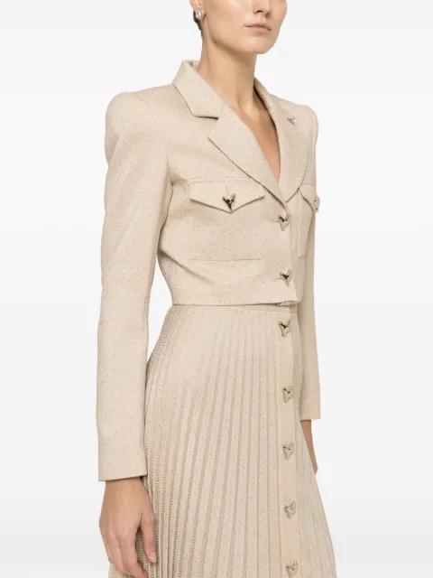 rhinestone-embellished cropped blazer by NISSA