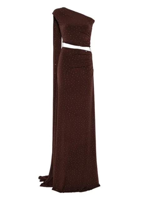 rhinestone-embellished gown by NISSA