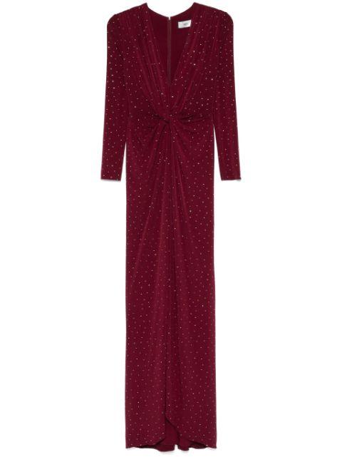 rhinestone-embellished maxi dress by NISSA