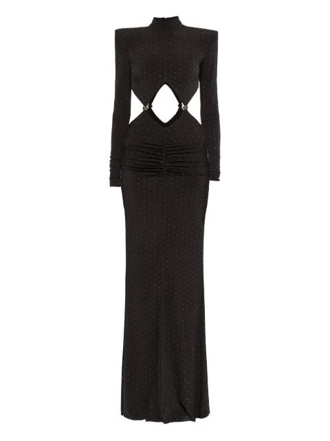 rhinestone-embellished maxi dress by NISSA