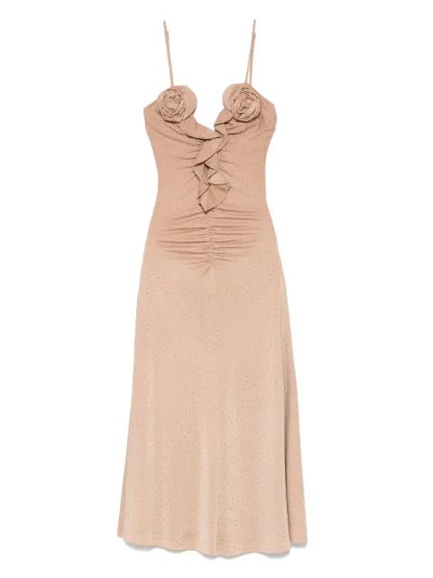 rhinestone-embellished midi dress by NISSA