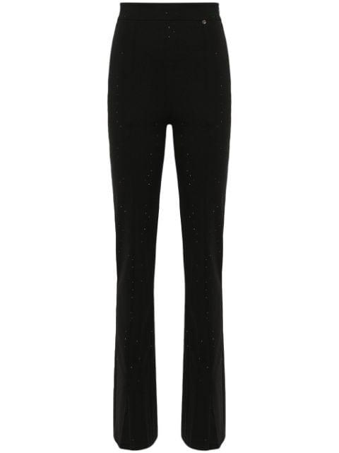 rhinestone-embellished slim-fit trousers by NISSA