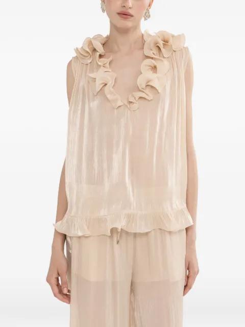 ruffled chiffon top by NISSA