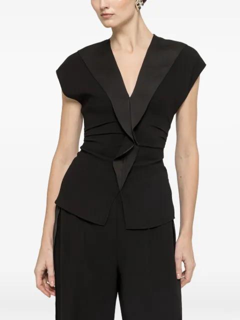 ruffled crepe blouse by NISSA
