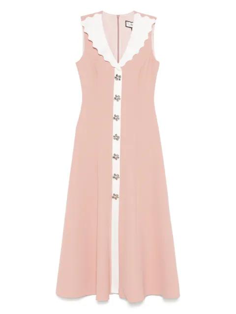 scallop-collar midi dress by NISSA