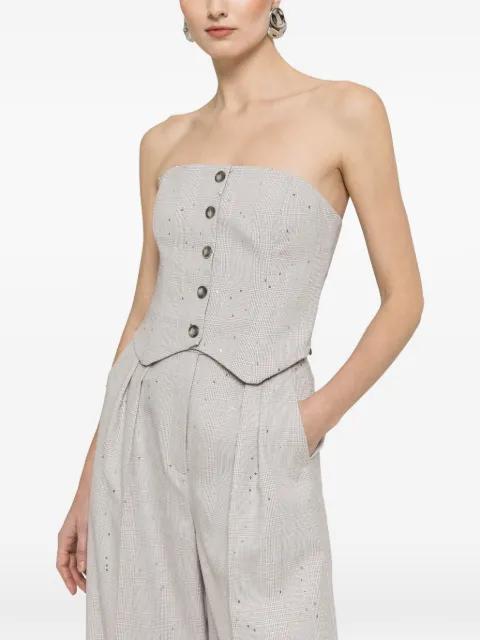 sequin-detail corset top by NISSA