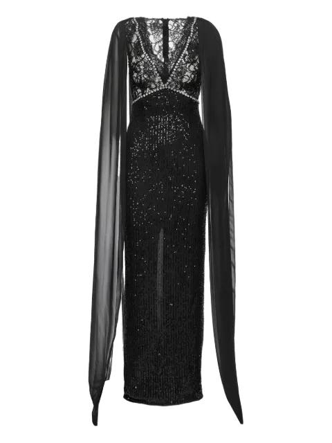 sequin lace maxi dress by NISSA