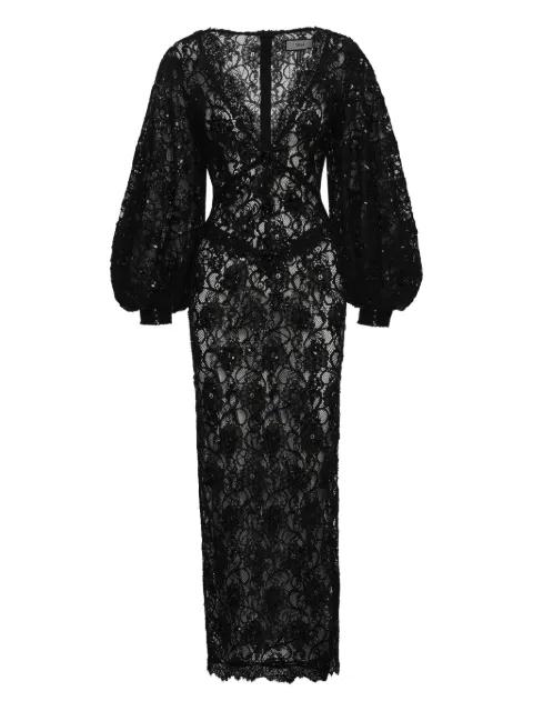 sequin lace midi dress by NISSA
