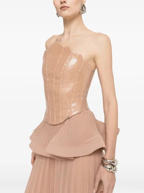 sequined corset top by NISSA