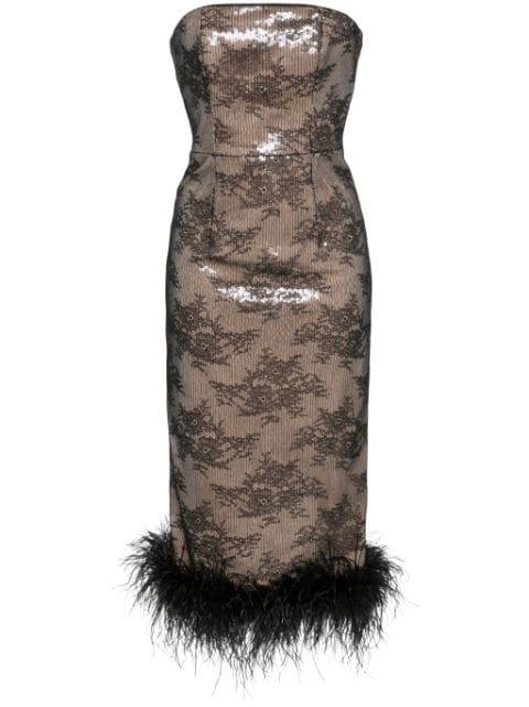 sequined lace midi dress by NISSA